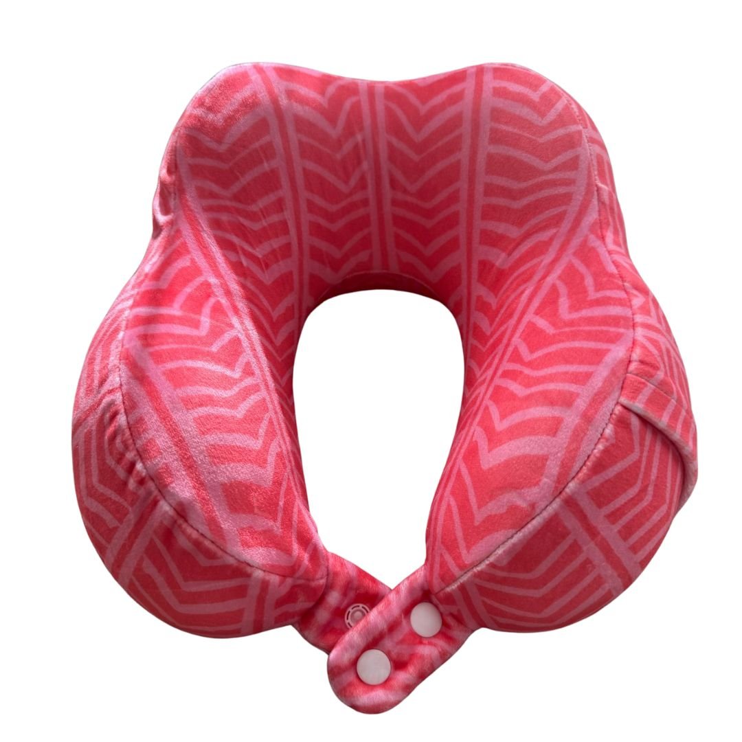 Pakiet Lomma Pink - poduszka podróżna z opaską podróżna